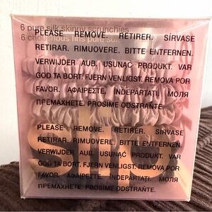 Slip Pink and Gold Silk Scrunchies